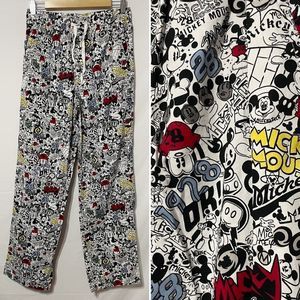 S Mickey Mouse Scrub Pants Allover Print